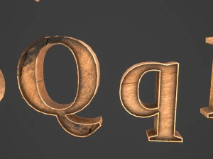 english letters - woods 3D Model