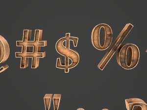 english letters - woods Model 3D