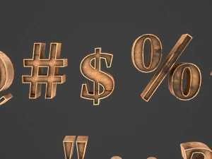 english letters - woods 3D Model