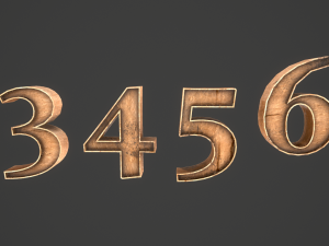 english letters - woods Model 3D