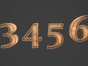 english letters - woods 3D Model