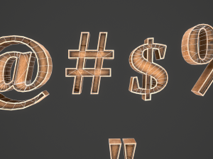 english letters - woods Model 3D