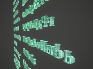 russian and ukrainian letters - bronze corroded 3D-Modell