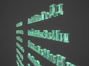 russian and ukrainian letters - bronze corroded 3D-Modell