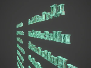 russian and ukrainian letters - bronze corroded 3D Model