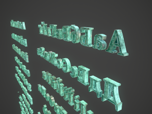 russian and ukrainian letters - bronze corroded 3D-Modell