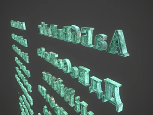 russian and ukrainian letters - bronze corroded 3D Model