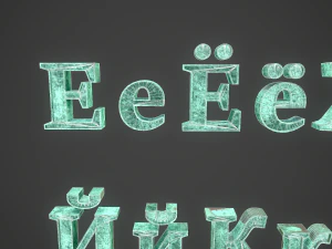 russian and ukrainian letters - bronze corroded 3D Model