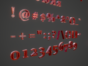 russian and ukrainian letters - copper red 3D-Modell