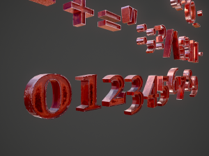 russian and ukrainian letters - copper red 3D-Modell