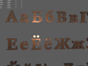 russian and ukrainian letters - copper Modèle 3D