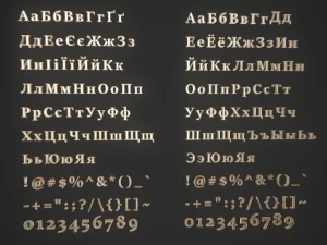 russian and ukrainian letters - gold 3D Model