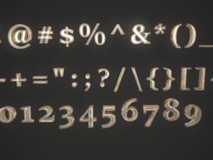 russian and ukrainian letters - gold 3Dモデル