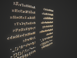 russian and ukrainian letters - gold 3Dモデル