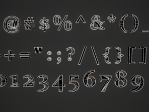 russian and ukrainian letters - gold 3Dモデル