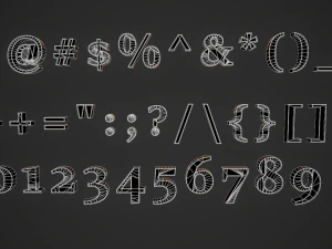 russian and ukrainian letters - gold 3D Model