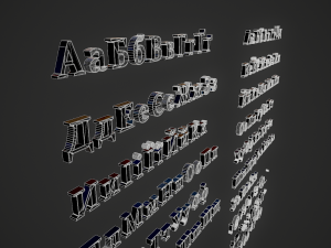 russian and ukrainian letters - gold 3Dモデル