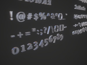 russian and ukrainian letters - iron Modèle 3D