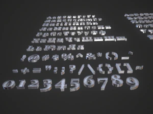 russian and ukrainian letters - iron 3D Model