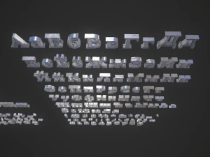 russian and ukrainian letters - iron 3D Model