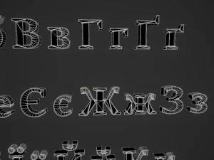 russian and ukrainian letters - iron 3D Model