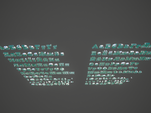 russian and ukrainian letters - steel green Modèle 3D