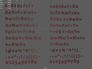 russian and ukrainian letters - steel red Modèle 3D