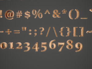 russian and ukrainian letters - woods 3D Model