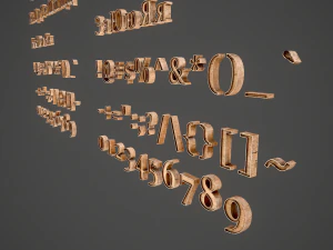 russian and ukrainian letters - woods 3D Model