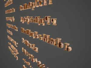 russian and ukrainian letters - woods 3D Model