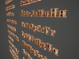 russian and ukrainian letters - woods 3D Model