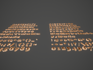 russian and ukrainian letters - woods 3D Model