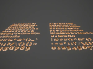 russian and ukrainian letters - woods 3D Model