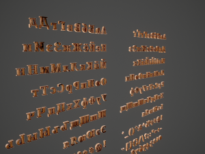 russian and ukrainian letters - woods 3D Model