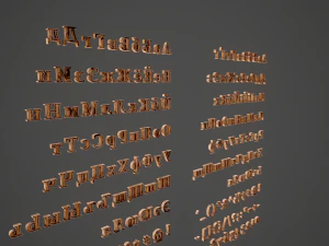 russian and ukrainian letters - woods 3D Model