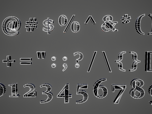 russian and ukrainian letters - yellow metal 3D 모델