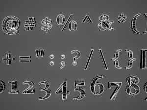 russian and ukrainian letters - yellow metal 3D Model