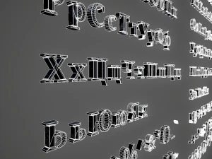 russian and ukrainian letters - yellow metal 3D Model