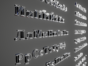 russian and ukrainian letters - yellow metal 3D 모델