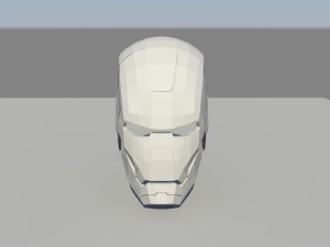 lowpoly iron man helmet Model 3D