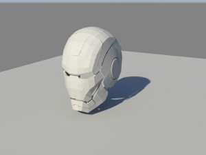 lowpoly iron man helmet Model 3D