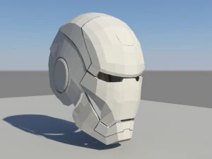 capacete do homem de ferro lowpoly Modelo 3D
