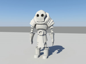 lowpoly skull warrior 3D Модель