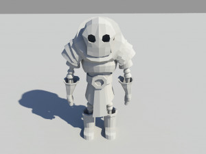 lowpoly skull warrior 3Dモデル