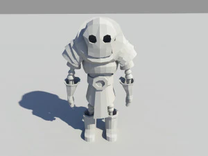 lowpoly skull warrior 3D Model