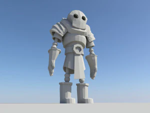 lowpoly skull warrior 3D Model