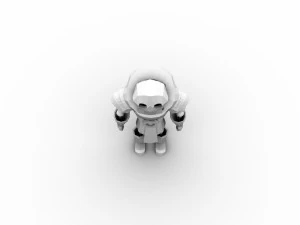 lowpoly skull warrior 3D Model