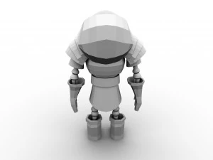 lowpoly skull warrior 3D Model
