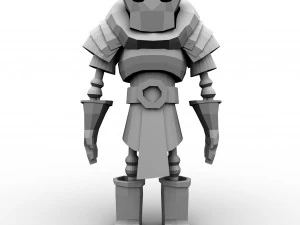 lowpoly skull warrior 3D Model