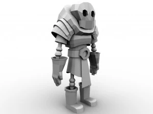 lowpoly skull warrior 3D Model